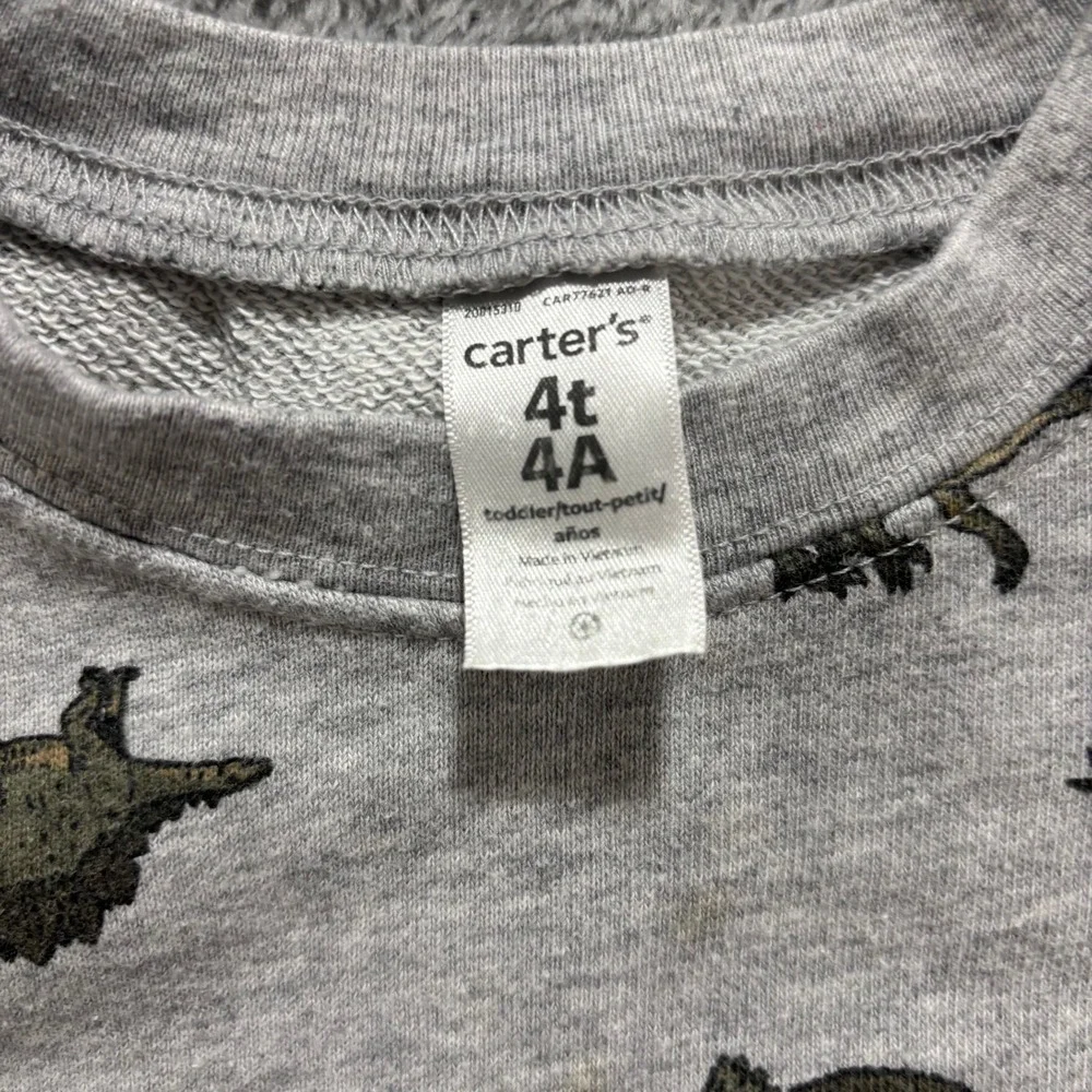 Carter's Garanimals 4T Multicolor Dinosaur T-Shirt Sweatshirt Lot Casual Vintage